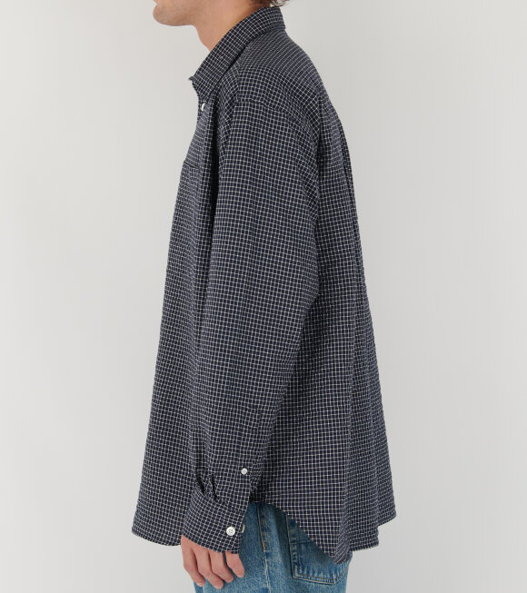 Norse Projects - Mo Check Oversized Shirt Dark Navy