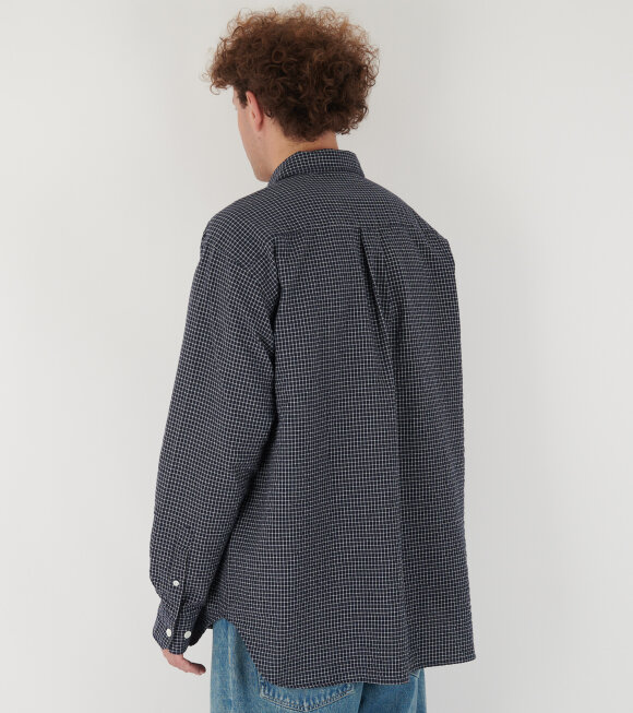 Norse Projects - Mo Check Oversized Shirt Dark Navy