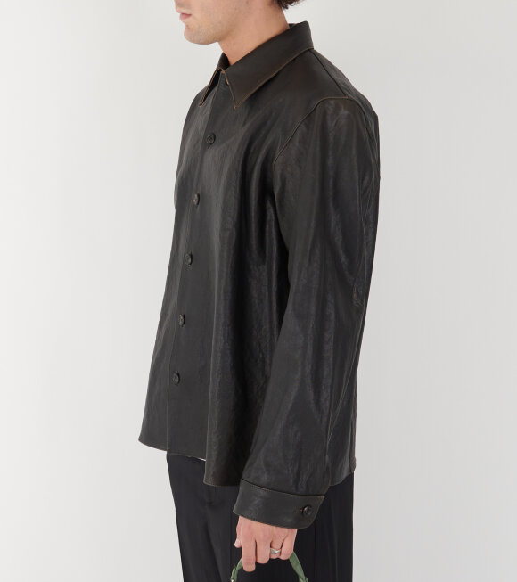 Our Legacy - Welding Shirt Worn Brown Lambskin