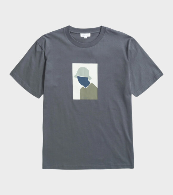 Norse Projects - Johannes Bucket Hat Print T-shirt Grey