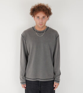 Contrast Tee LS Washed Black