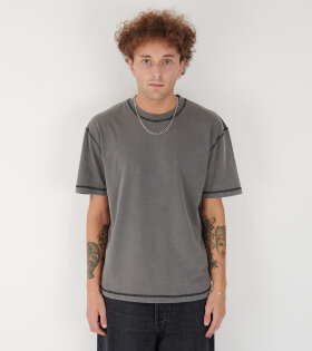 Contrast Tee Washed Black