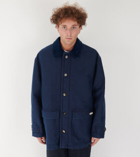 Coat With Corduroy Blue