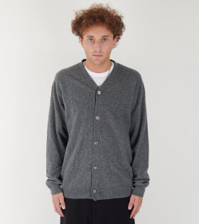 V-neck Wool Cardigan Grey