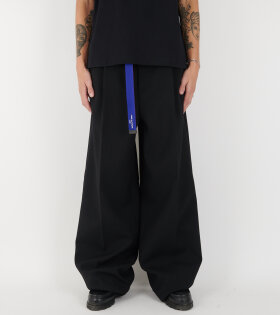 Relaxed Wool Trousers Black