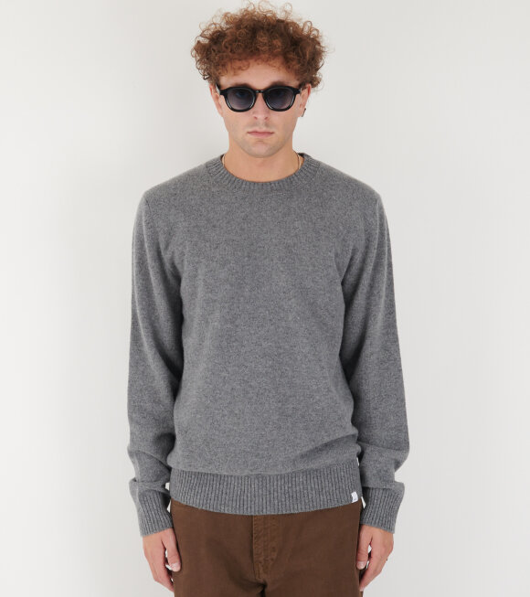 Norse Projects - Standard Merino Lambswool Sweater Grey Melange