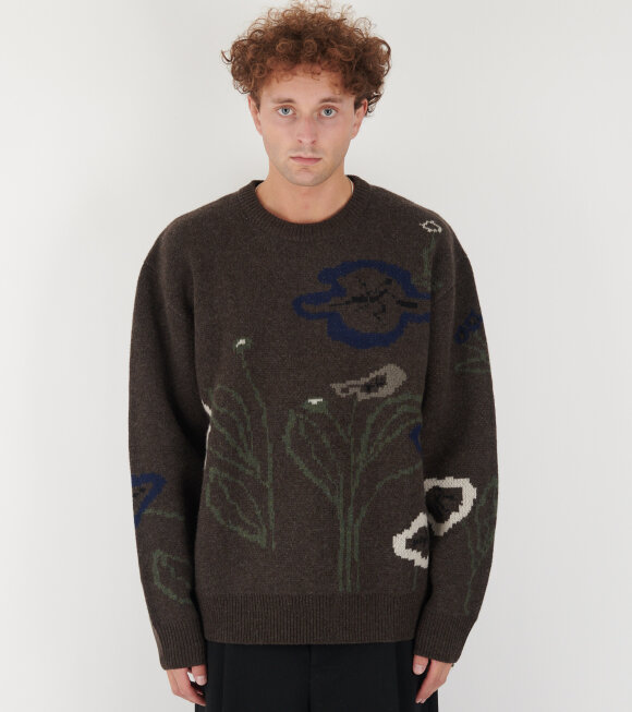 Norse Projects - Rune Jacquard Sweater Espresso