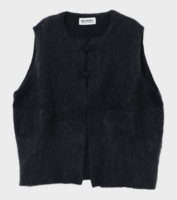 Beams Boy - China Button Vest Charcoal