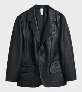 Leather Blazer Black