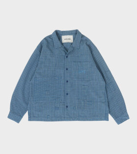 Greetings Shirt L/S Indigo Check Scarecrow