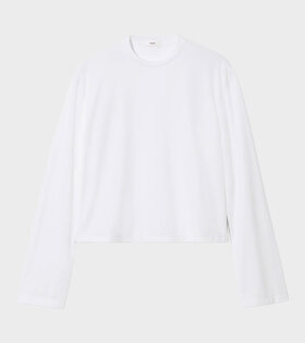 Cotton Jersey T-shirt Long Sleeves White