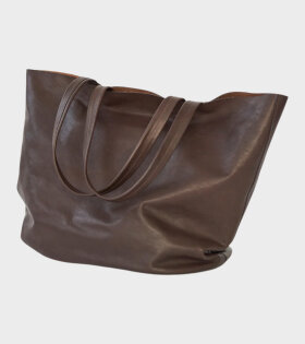 Full Grain Leather Tote Bag Brown