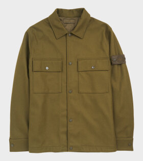 Ghost Wool Overshirt Olive Green