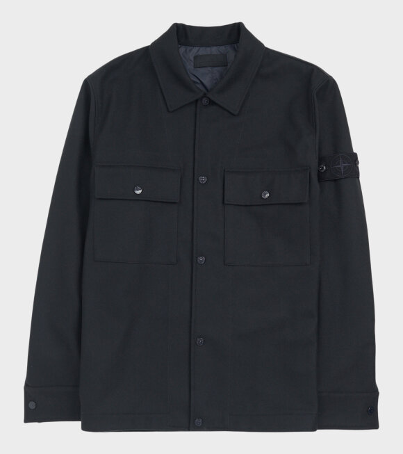 Stone Island - Ghost Wool Overshirt Navy