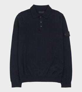 Ghost Wool L/S Polo Navy