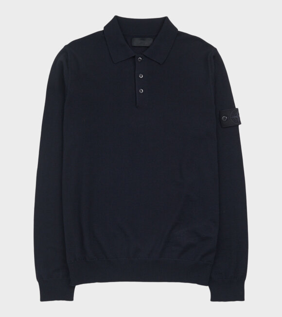 Stone Island - Ghost Wool L/S Polo Navy