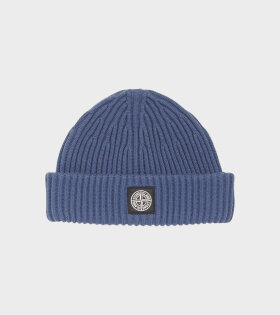 Rib Wool Logo Beanie Blue