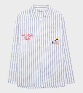 Pillow Talk Pyjama Top Stripes Blue