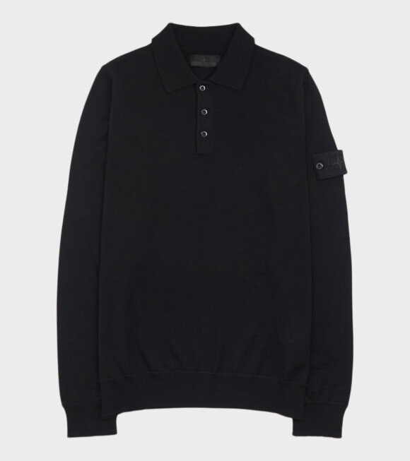 Stone Island - Ghost Wool L/S Polo Black