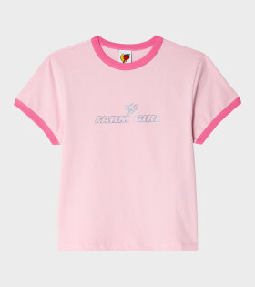 Farm Girl Ringer T-shirt Pink