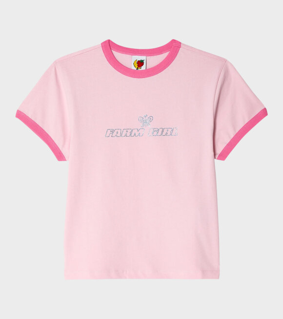 Sky High Farm - Farm Girl Ringer T-shirt Pink