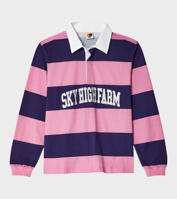 Sky High Farm - Rugby Polo Pink Stripe