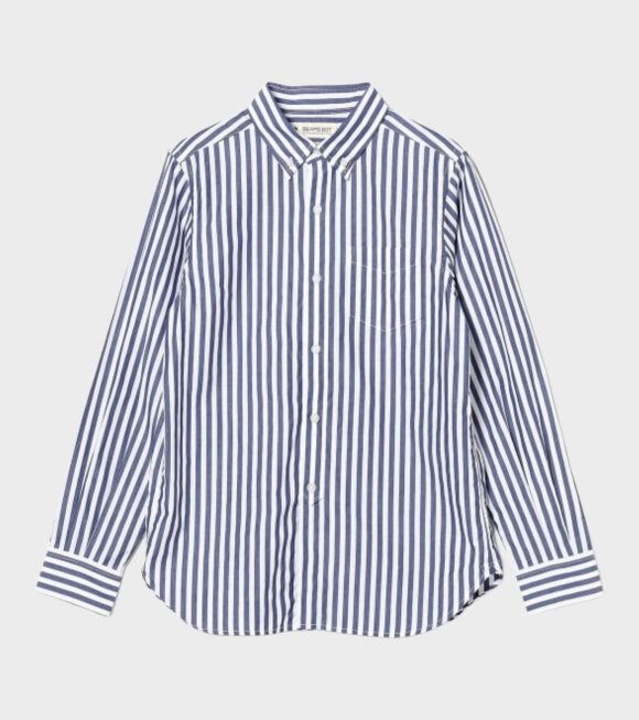 Beams Boy - London Stripe Button Down Shirt Navy