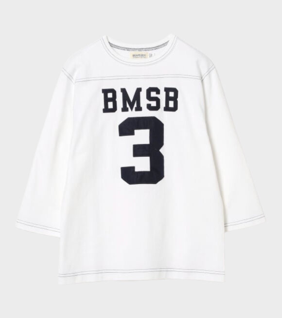 Beams Boy - Tenjiku Football 3/4 T-shirt White