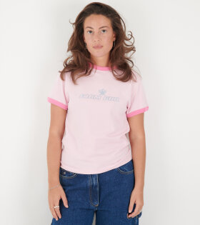 Farm Girl Ringer T-shirt Pink