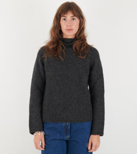 Brushed Knit Jumper Charcoal