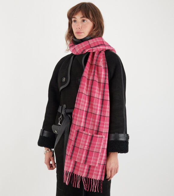 Saks Potts - Schatter Scarf Pink Check