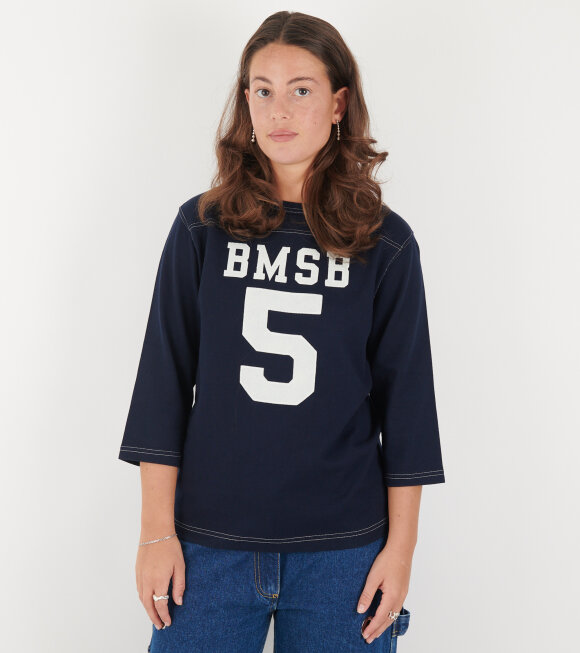 Beams Boy - Tenjiku Football 3/4 T-shirt Navy