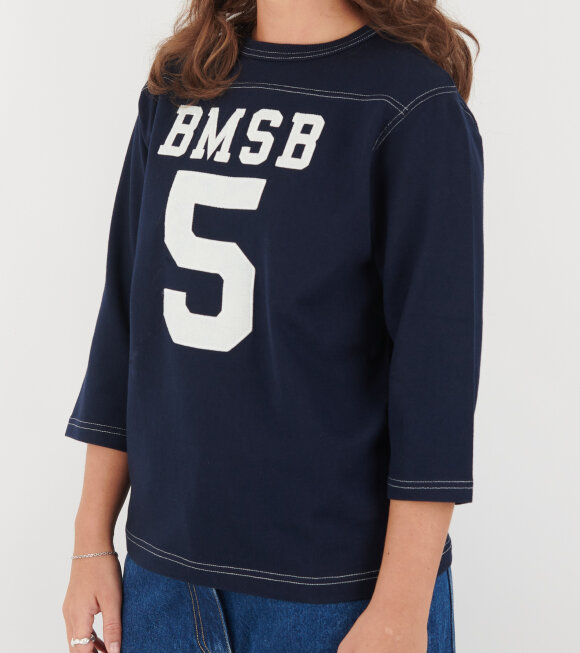 Beams Boy - Tenjiku Football 3/4 T-shirt Navy