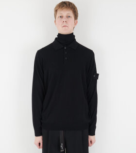 Ghost Wool L/S Polo Black