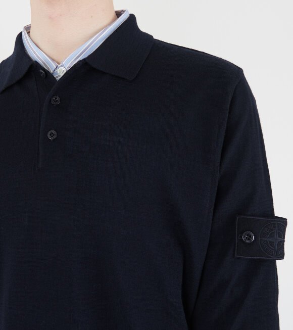 Stone Island - Ghost Wool L/S Polo Navy