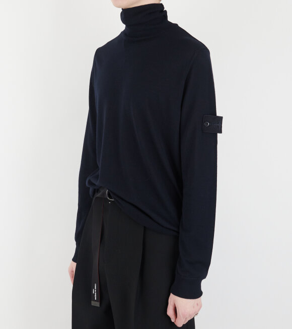 Stone Island - Ghost Wool Turtleneck Navy