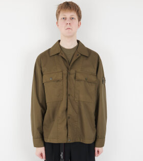 Ghost Performance Twill Wool Jacket Olive Green