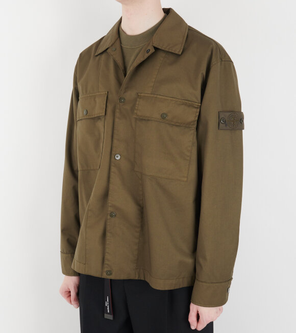 Stone Island - Ghost Performance Twill Wool Jacket Olive Green