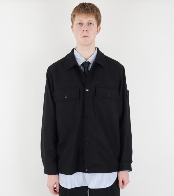 Stone Island - Ghost Wool Overshirt Black