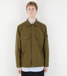 Ghost Wool Overshirt Olive Green