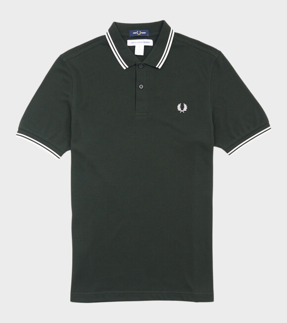 Comme des Garcons Shirt - X Fred Perry Strong Will Polo Dark Green