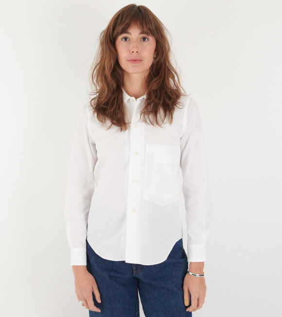 Comme des Garcons Girl - Ladies Round Collar Shirt White