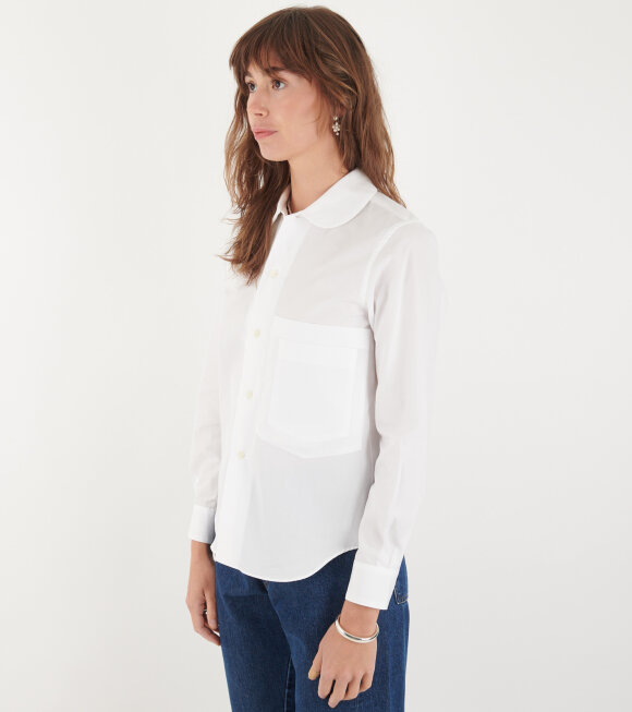 Comme des Garcons Girl - Ladies Round Collar Shirt White