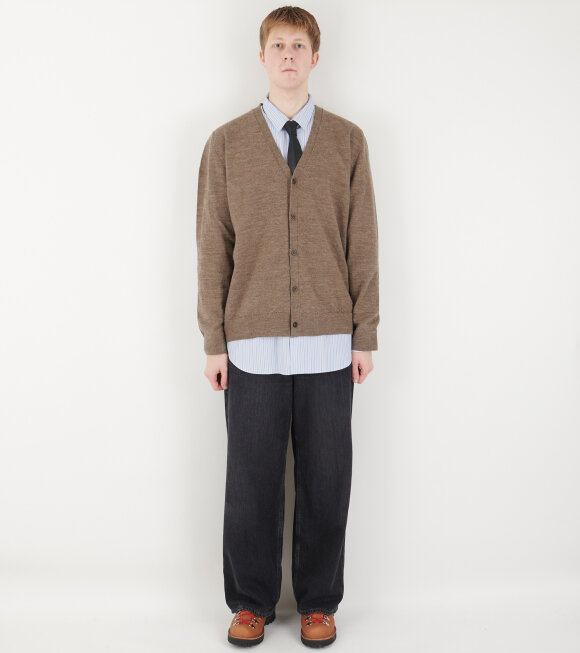 Maison Margiela - Washed Lambswool Cardigan Pink Beige