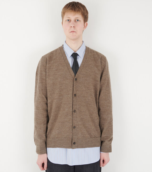 Maison Margiela - Washed Lambswool Cardigan Pink Beige