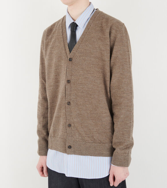 Maison Margiela - Washed Lambswool Cardigan Pink Beige