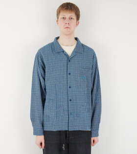 Greetings Shirt L/S Indigo Check Scarecrow