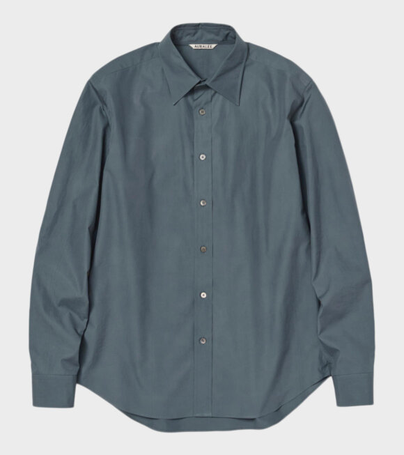 Auralee - High Count Finx OX Shirt Dark Blue