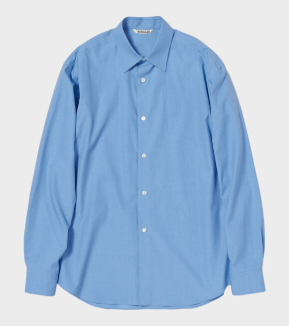 Auralee - Washed Finx Twill Shirt Blue