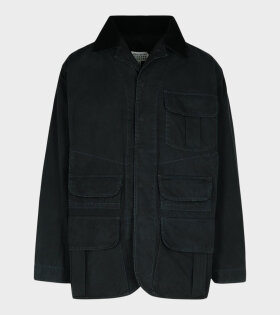 Cotton Canvas Pocket Jacket Black